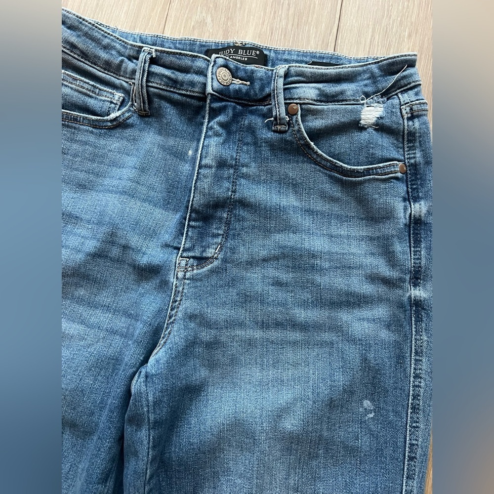 Judy Blue Distressed Straight Leg Jeans Size 11 | 30 - Picture 4 of 5